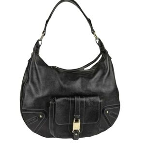 Marc Jacobs Sienna Hobo Bag in Black Caviar Leather w/ Brass Hardware